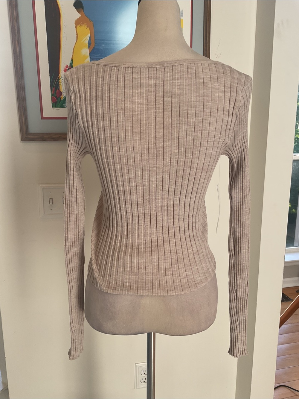 Athleta Eternal Seamless Crop Top, Wool Blend, Square Neck. NWT, Women's Large - Picture 5 of 12